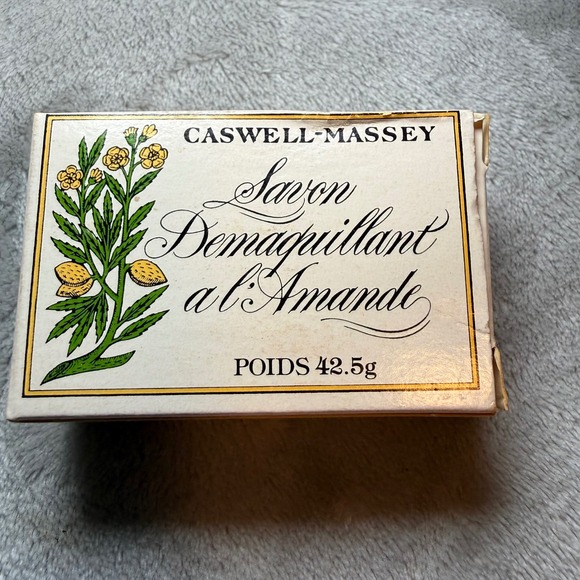 Vintage Caswell-Massey Almond Soap Set‎ Cold Cream & Cleansing Bar - Picture 2 of 9